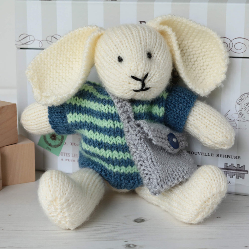 Soft Toy Rabbit Knitting Pattern - ROBERT & ROSIE RABBIT – Lovefibres
